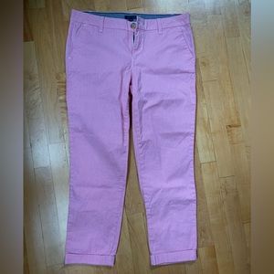 Tommy Hilfiger Pink & White Pinstripe Cotton Blend Pants